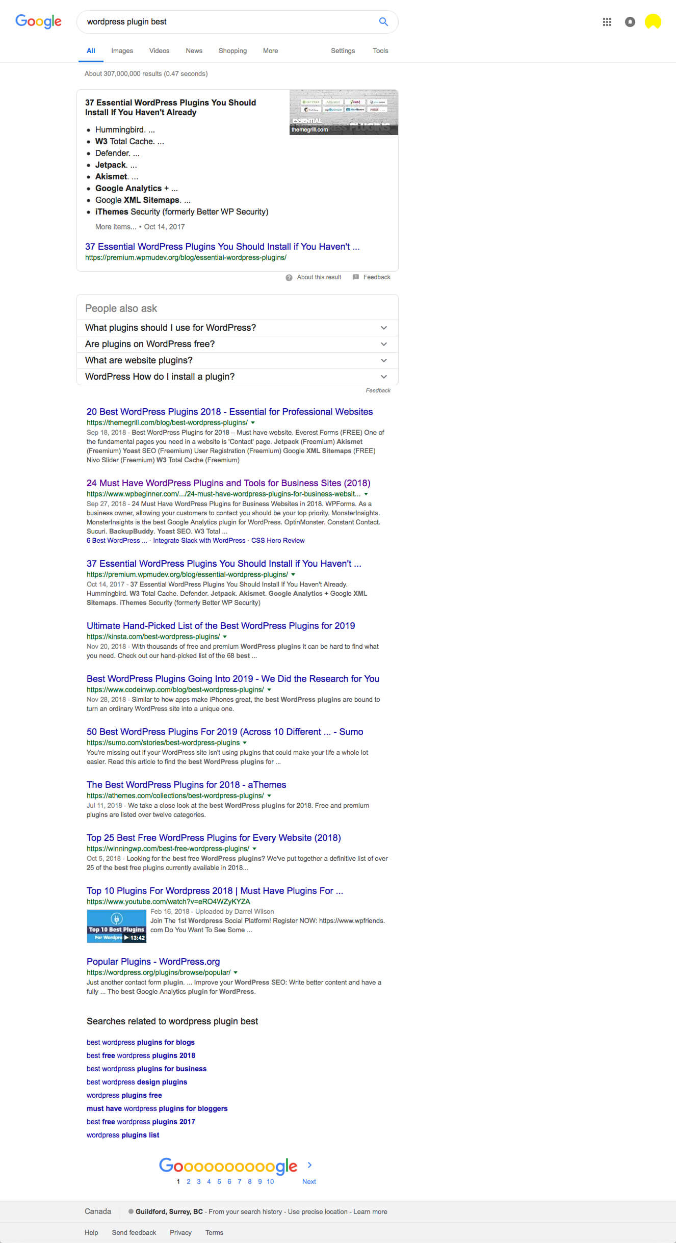 Blog WordPress Plugin Google Search