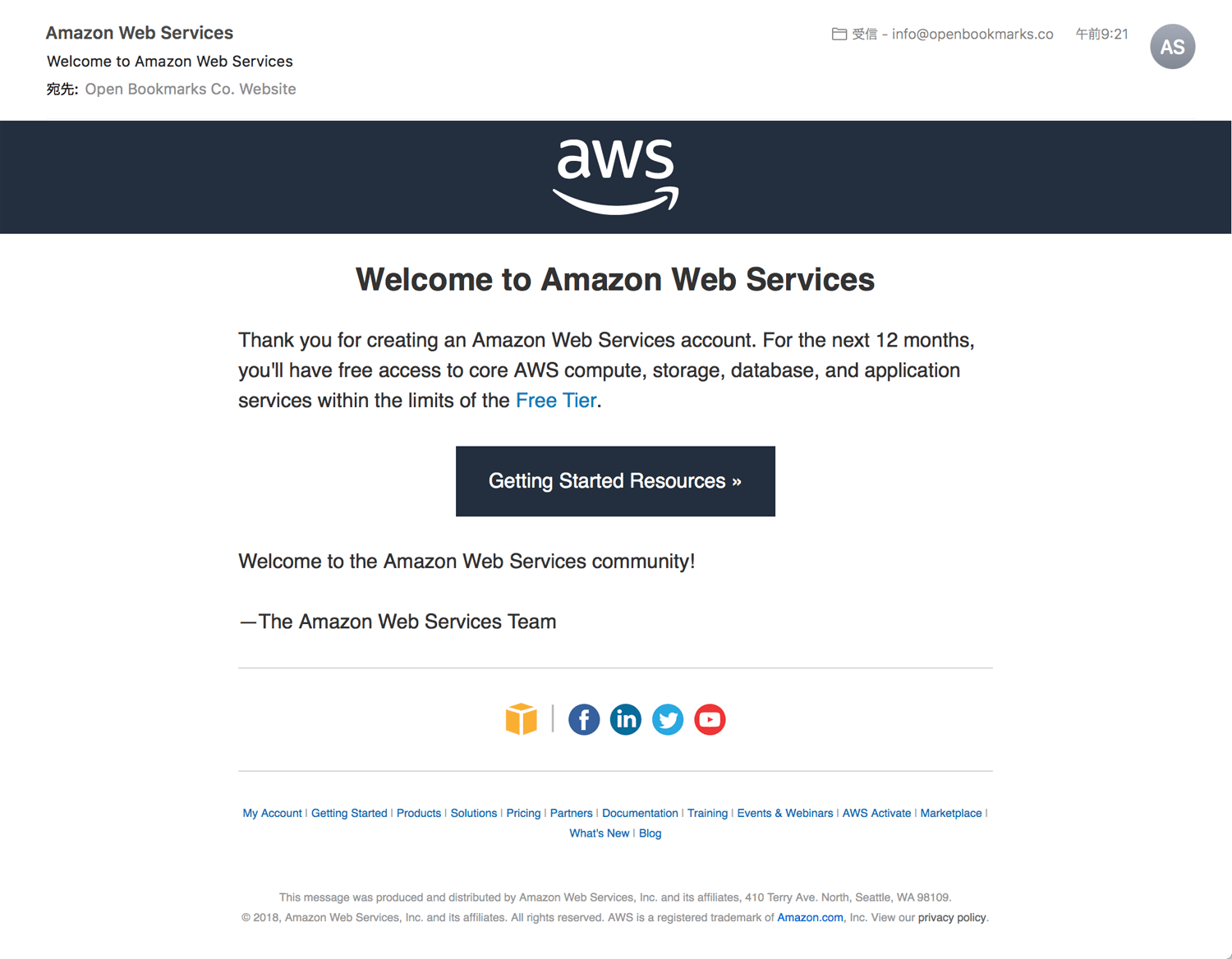 Open Bookmarks Co. Blog AWS Amazon Web Services