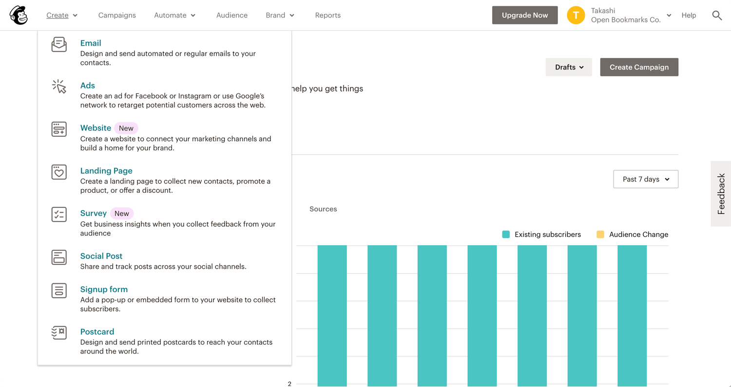 Open Bookmarks Co. Blog Mailchimp