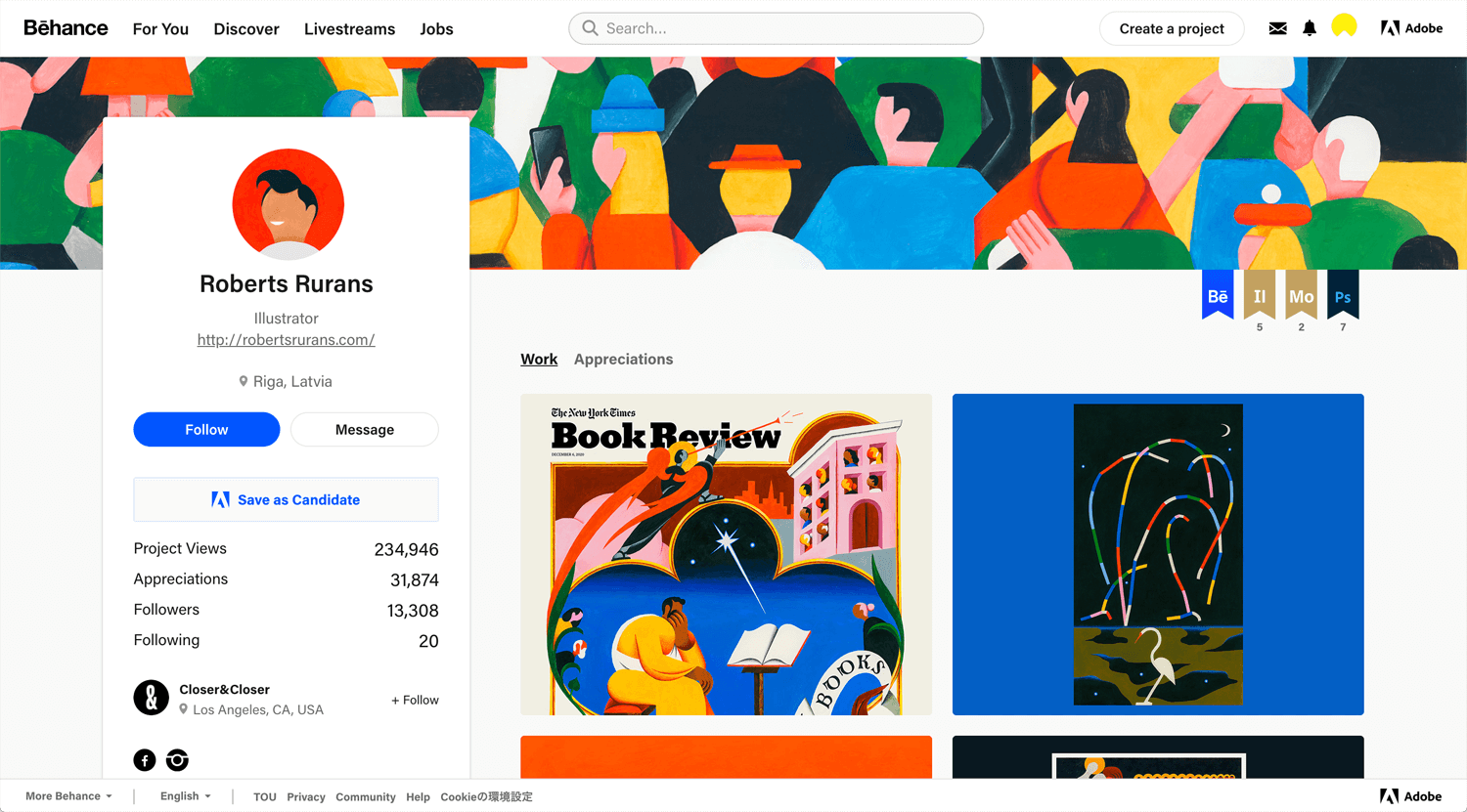 Open Bookmarks Co. Blog Behance Illustrator