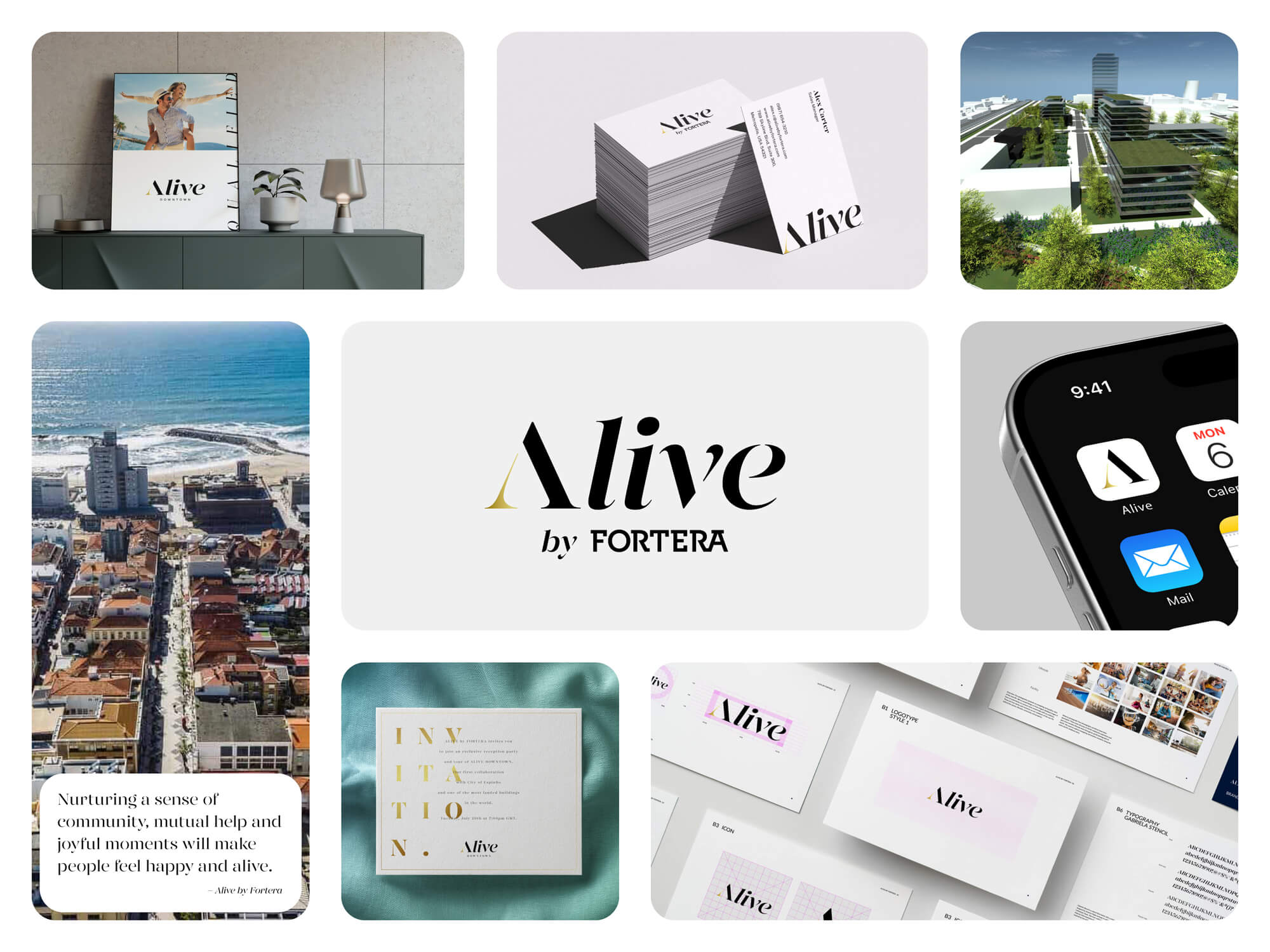 Open Bookmarks Co. Portfolio Alive by Fortera Brand Identity