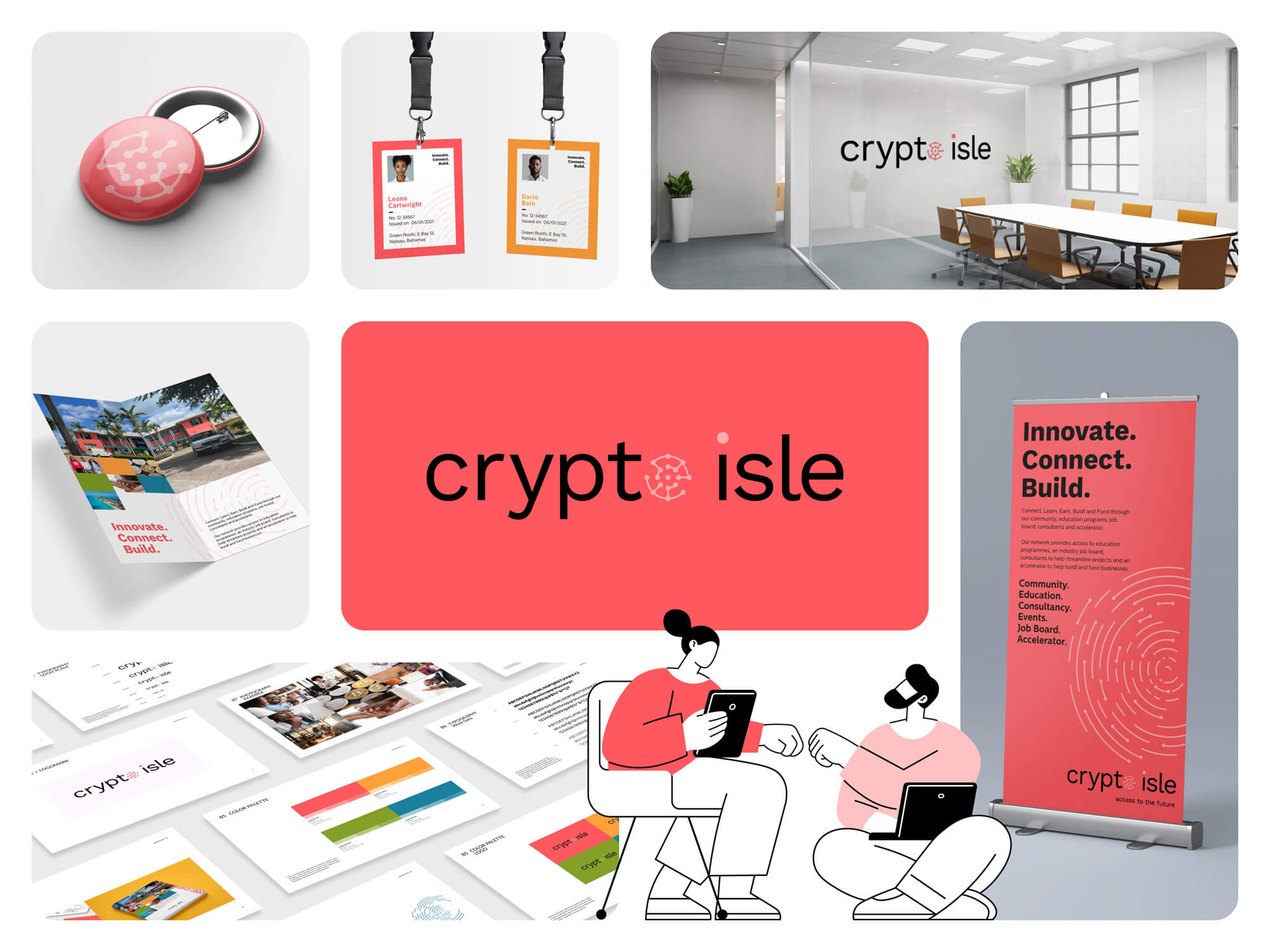 Open Bookmarks Co. Portfolio Crypto Isle Brand Identity