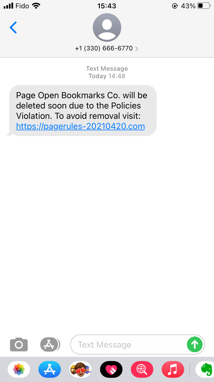 Open Bookmarks Co. Blog Spam Mail