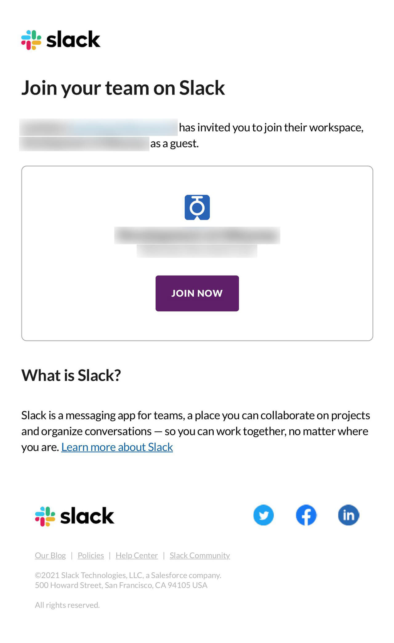 Open Bookmarks Co. SaaS Slack