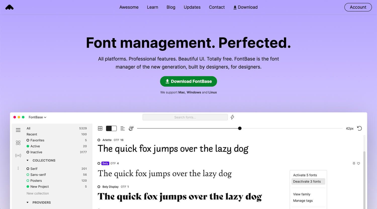 Open Bookmarks Co. Blog Font Organize